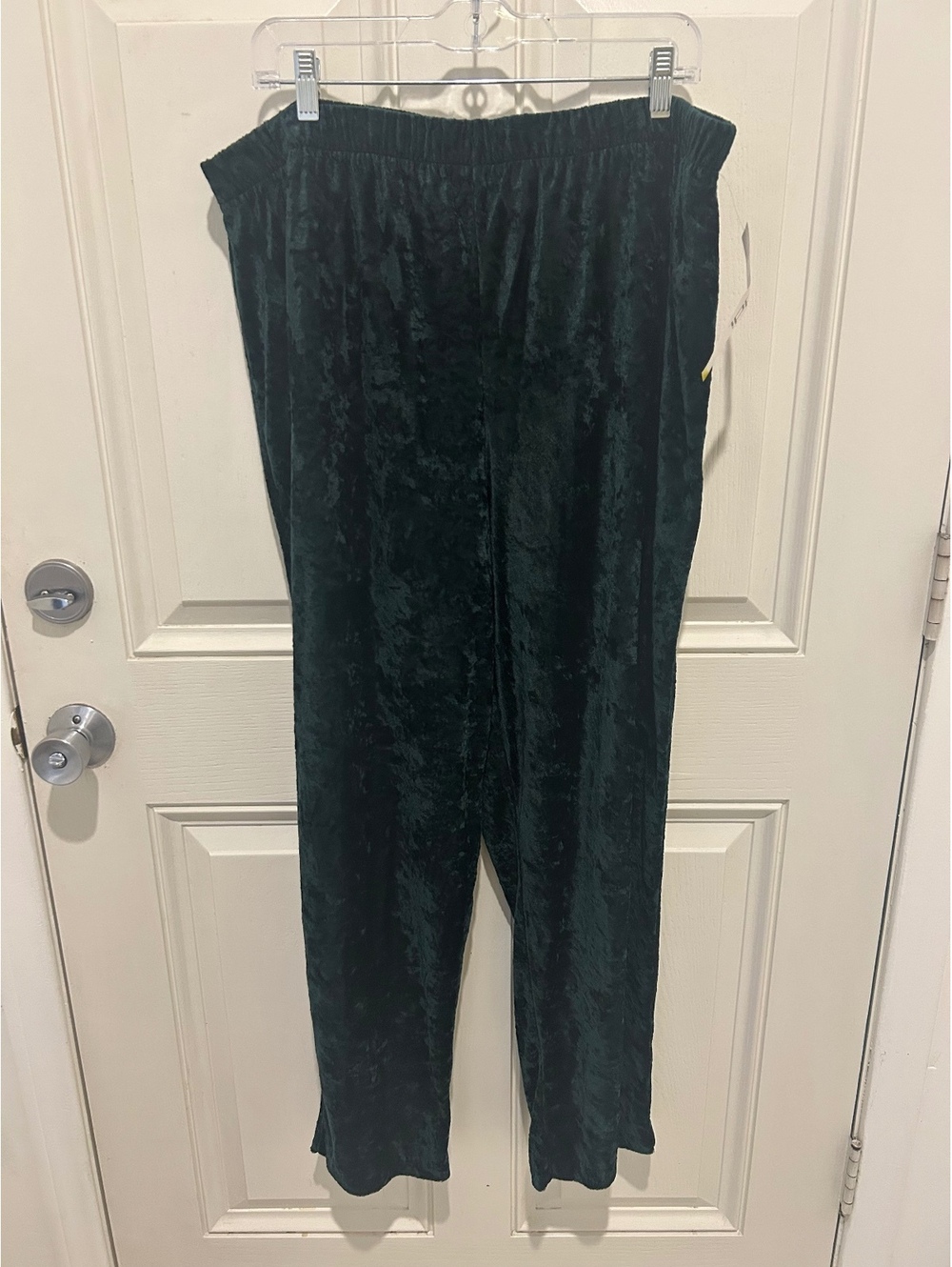 Vintage Teddi Women's Velvet Lounge Pants Size 3X Emerald Green